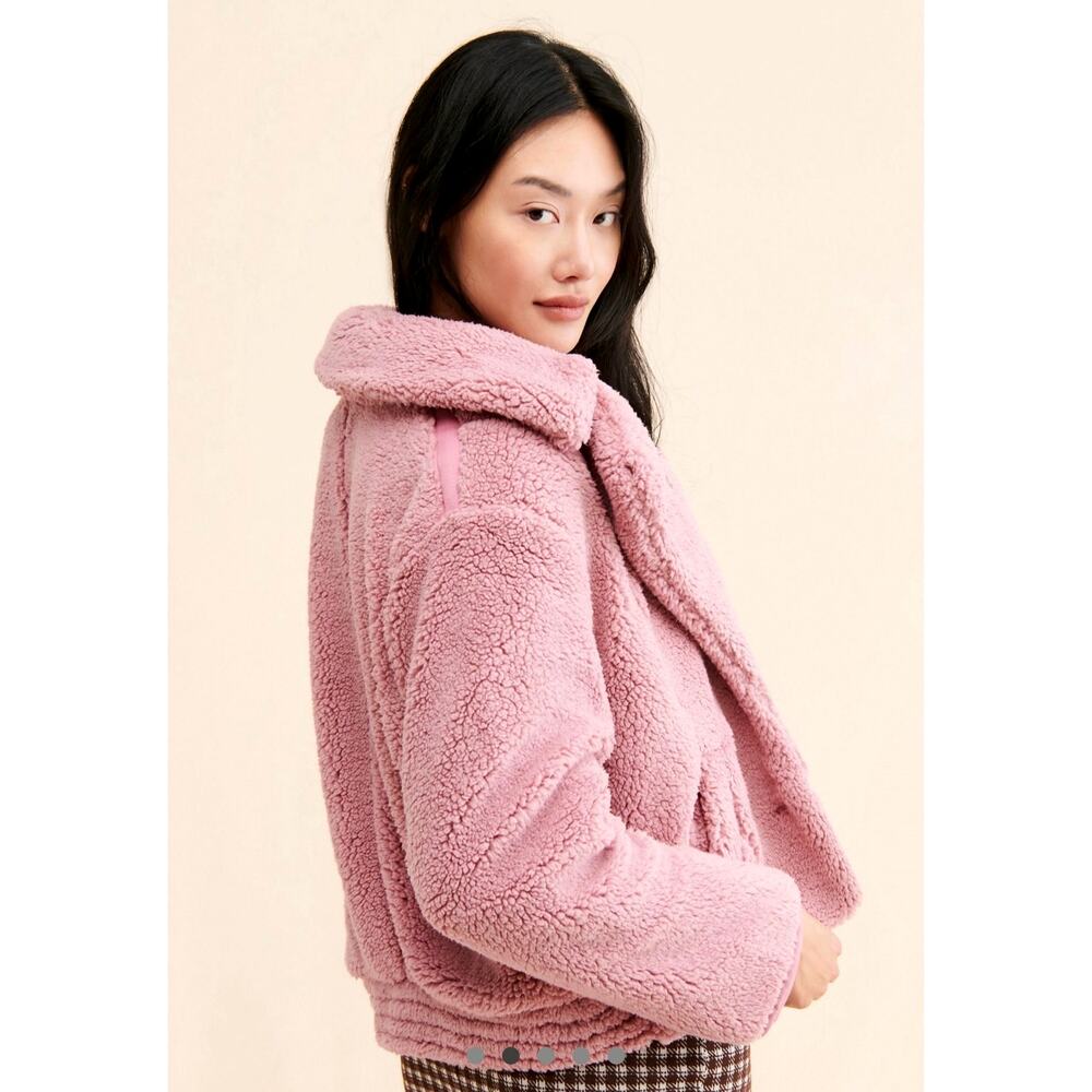 Free People Joplin Cozy Jacket in Pink size M - Picture 5 of 5